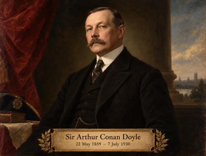 Portrait of Sir Arthur Conan Doyle, 22 May 1859 to 7 July 1930.